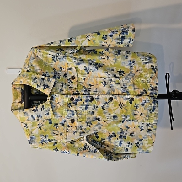 Koret Jackets & Blazers - KORET CITY BLUES VINTAGE WOMEN'S MULTICOLOR FLORAL 3/4 SLEEVE  JACKET SIZE L